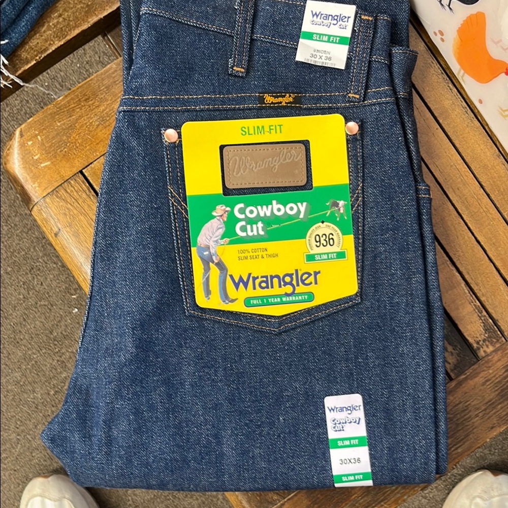 Wrangler Slim Fit Blue Jeans Classic Style Size 32x32